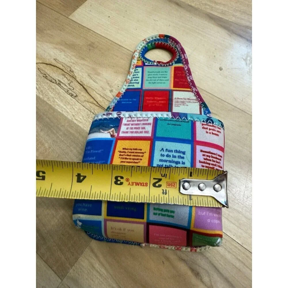 Drinks On Me Coasters Fabric Tote Holder